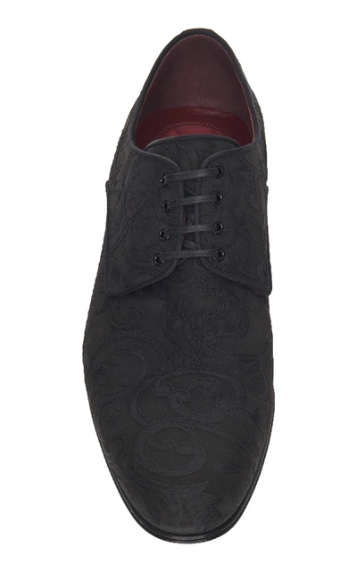 Shop Dolce & Gabbana Patterned Jacquard Oxfords In Black