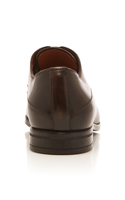 Shop Bally Lantel Brown Calfskin Oxford Dress Shoes