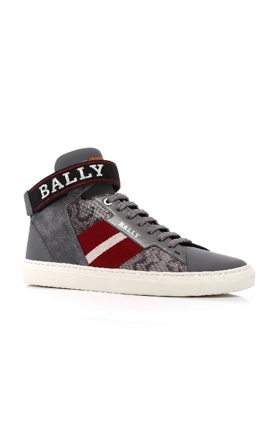 Shop Bally Heros Strap High-top Sneaker In Grey