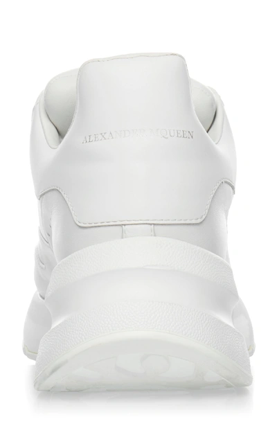 Shop Alexander Mcqueen Leather Low-top Sneakers In White
