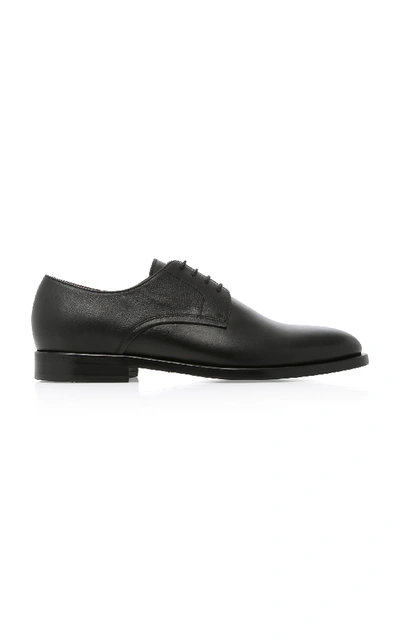 Shop Lanvin Derby Leather Brogues In Black