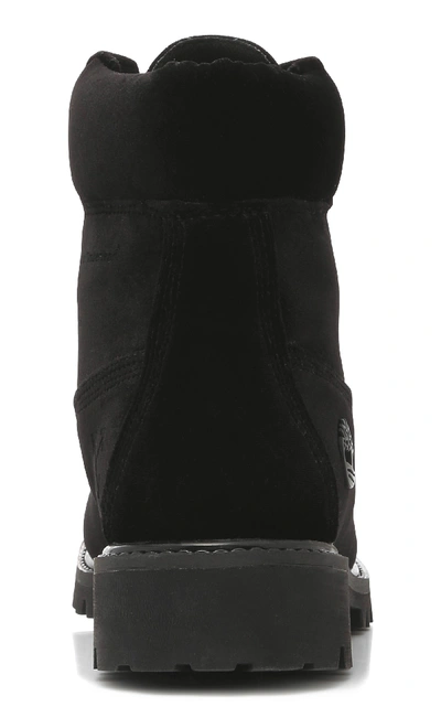 Shop Off-white Timberland Velvet Boots In Black