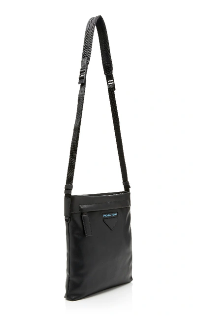Shop Prada Leather Crossbody Bag In Black