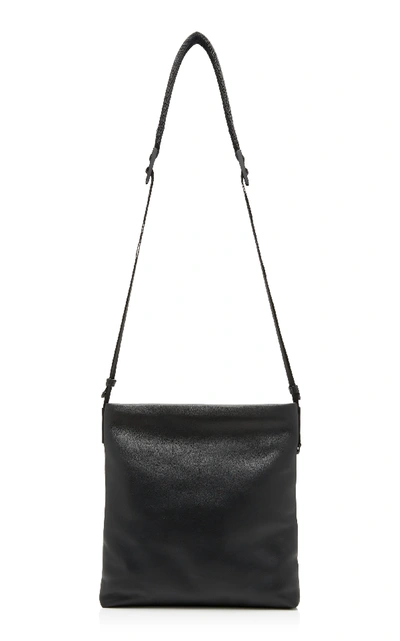 Shop Prada Leather Crossbody Bag In Black