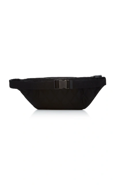 Shop Prada Quilted Belt Bag In Black