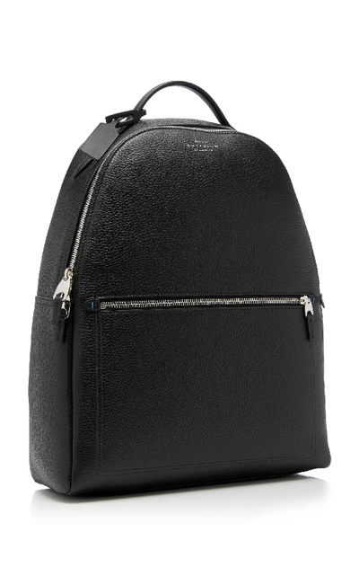 Shop Smythson Burlington Leather Backpack In Black