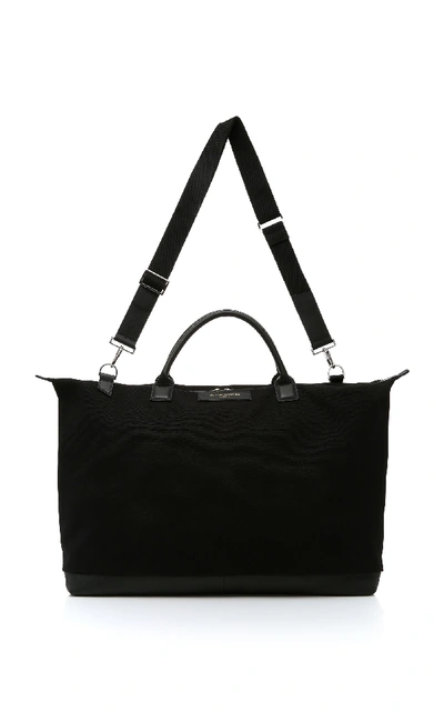 Shop Want Les Essentiels De La Vie Hartsfield Leather Trimmed Canvas Tote In Black