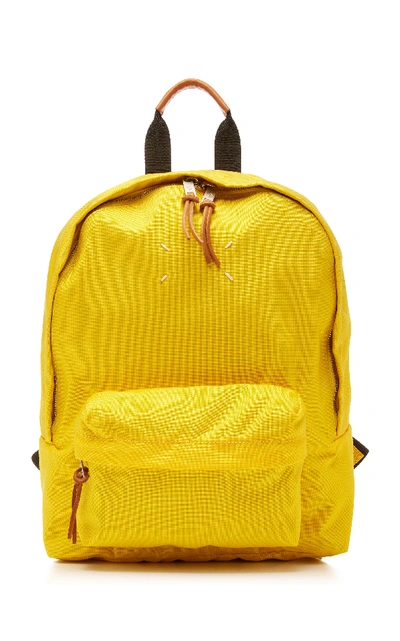 Shop Maison Margiela Zip-detailed Shell Backpack In Yellow