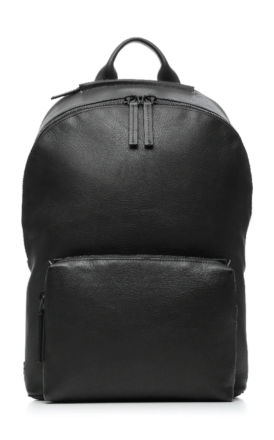 Shop Troubadour Waterproof Leather Zip Backpack In Black