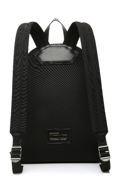 Shop Givenchy Leather Logo Backpack In Black