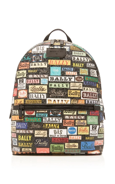 Shop Bally Multicolored Logo Backpack