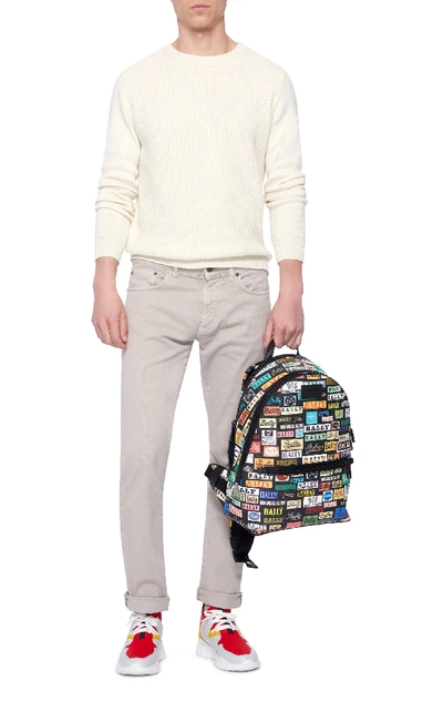 Shop Bally Multicolored Logo Backpack