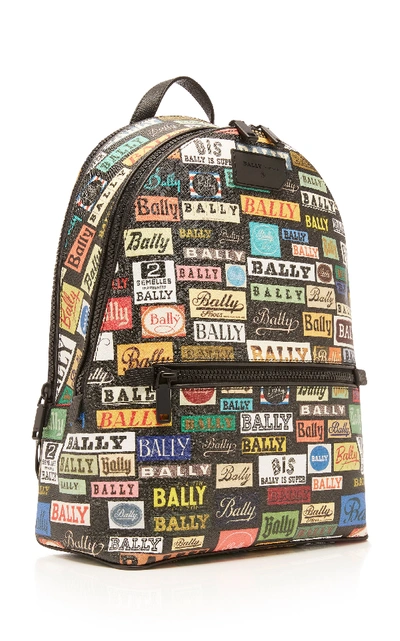 Shop Bally Multicolored Logo Backpack
