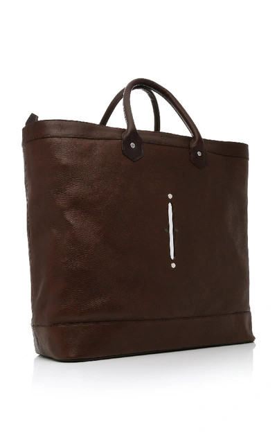 Shop Passavant And Lee Scier Leather Holdall In Brown