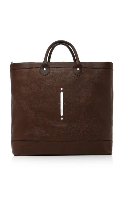 Shop Passavant And Lee Scier Leather Holdall In Brown