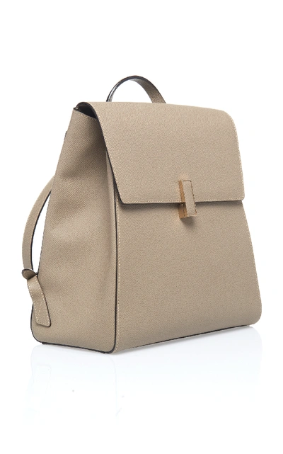 Shop Valextra Zaino Iside Leather Backpack In Brown