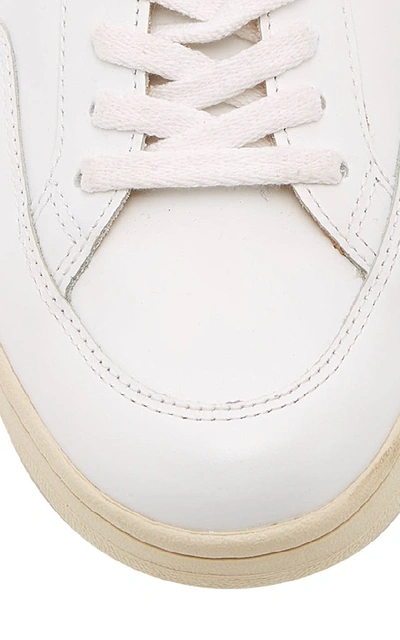 Shop Veja Bastille Two-tone Leather Sneakers In White