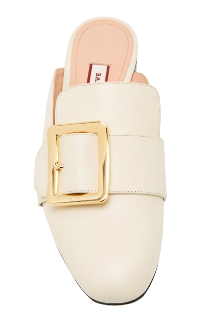 Shop Bally Janesse Leather Mules In White