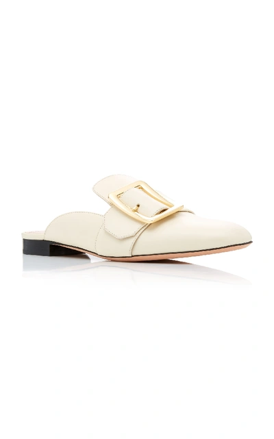 Shop Bally Janesse Leather Mules In White