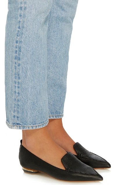 Shop Nicholas Kirkwood Beya Leather Loafers In Black