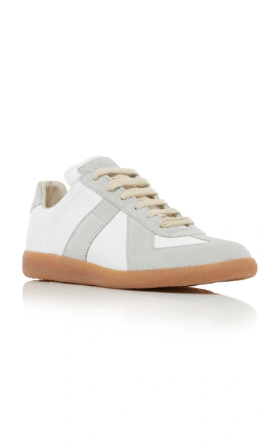 Maison Margiela Suede And Leather Sneakers In Gray
