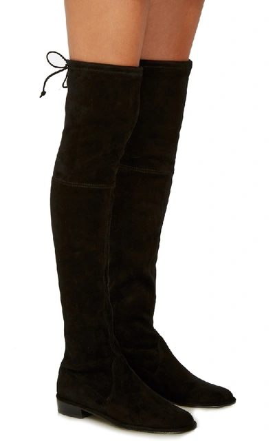 Shop Stuart Weitzman Lowland Over-the-knee Boots In Black