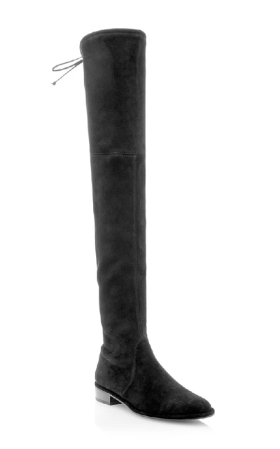 Shop Stuart Weitzman Lowland Over-the-knee Boots In Black