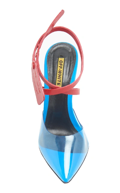 Shop Off-white Tag Strap Pvc Pump In Blue