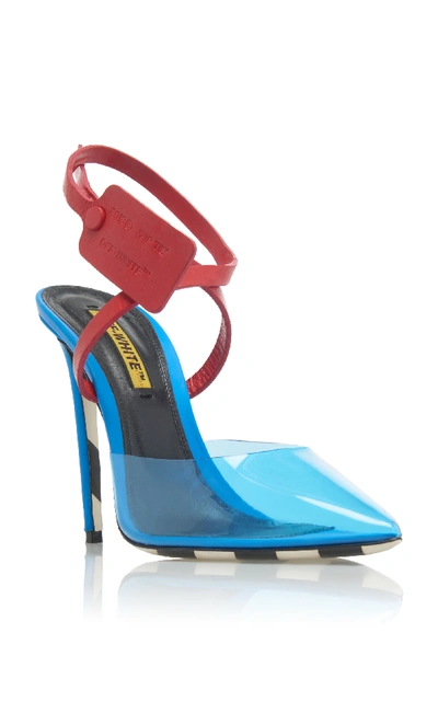 Shop Off-white Tag Strap Pvc Pump In Blue