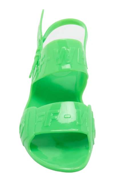 Shop Off-white Zip-tie Vinyl Sandals In Green