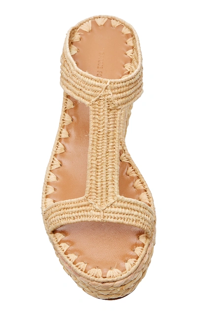 Shop Carrie Forbes Bouchra Wedge Sandal In Neutral