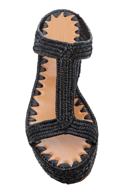 Shop Carrie Forbes Bouchra Wedge Sandal In Black