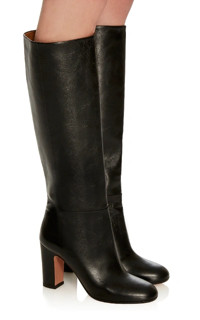 Shop Aquazzura Brera Leather Boots In Black