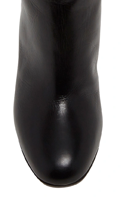 Shop Aquazzura Brera Leather Boots In Black