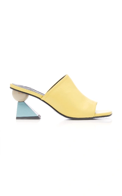 Yuul Yie Lowell Leather Mules In Yellow | ModeSens