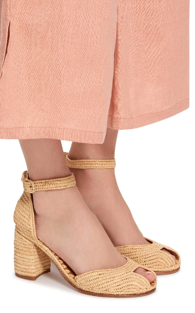 Shop Carrie Forbes Laila Raffia Sandals In Neutral