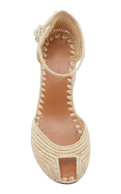 Shop Carrie Forbes Laila Raffia Sandals In Neutral