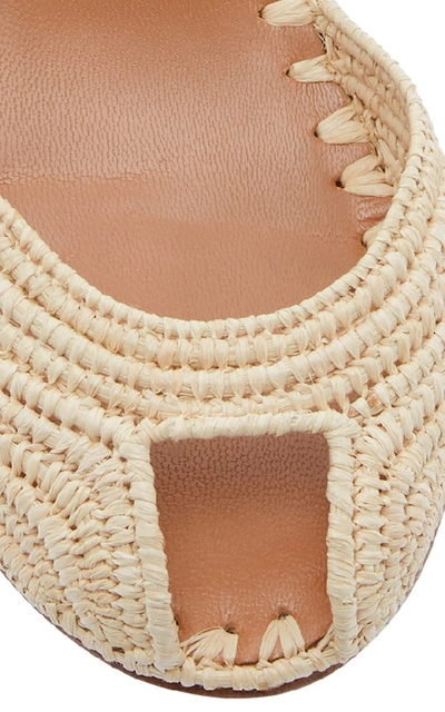 Shop Carrie Forbes Laila Raffia Sandals In Neutral