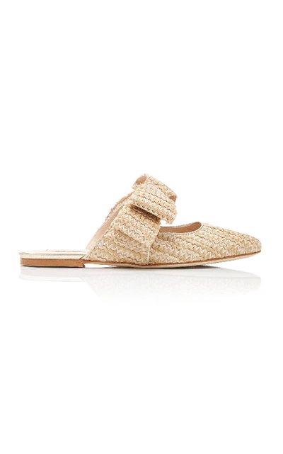 Shop Polly Plume Kiki Bow Mule In Neutral