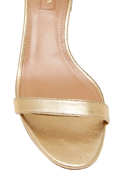 Shop Aquazzura Casablanca Metallic Leather Sandals In Gold