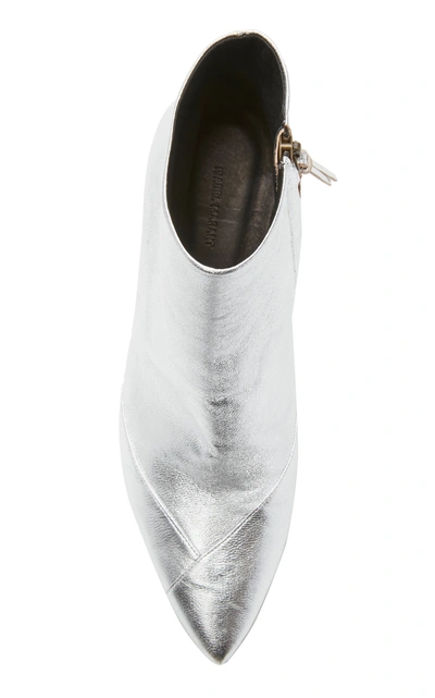 Shop Isabel Marant Durfee Foiled Booties In Silver