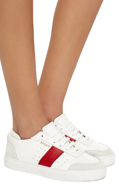 Shop Axel Arigato Dunk Leather Sneakers In White