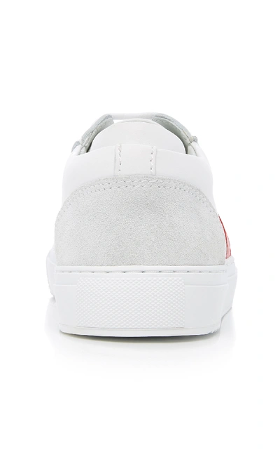 Shop Axel Arigato Dunk Leather Sneakers In White