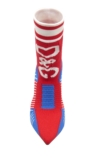 Shop Dolce & Gabbana Stretch-knit Sock Boots In Multi