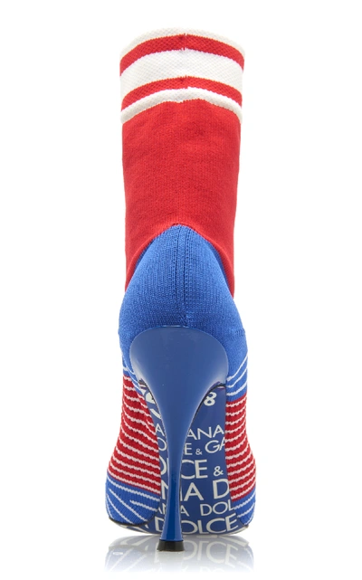 Shop Dolce & Gabbana Stretch-knit Sock Boots In Multi