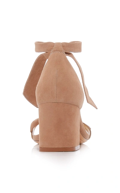 Shop Alexandre Birman Clarita Suede Sandals In Neutral