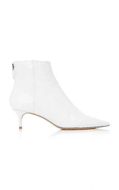 Shop Alexandre Birman Kittie Leather Boots In White