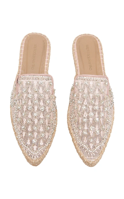 Shop Saptodjojokartiko Kesara Espadrille Mules In Pink