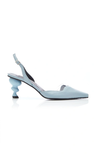 Shop Yuul Yie Lissom Slingback Leather Pumps In Blue