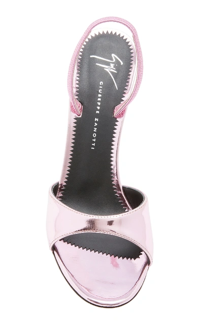 Shop Giuseppe Zanotti Metallic Leather Slingback Sandals